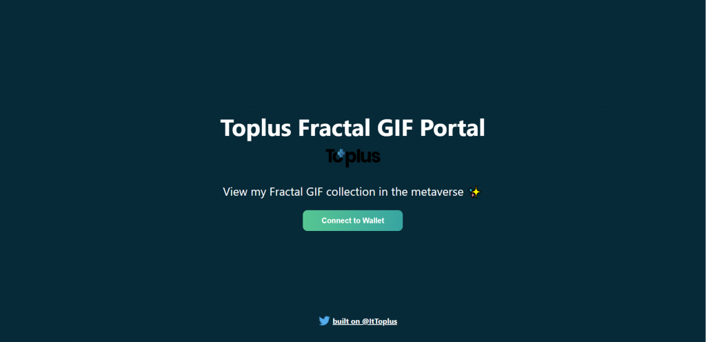 Toplus Fractal GIF Portal: la mia prima app decentralizzata con Solana